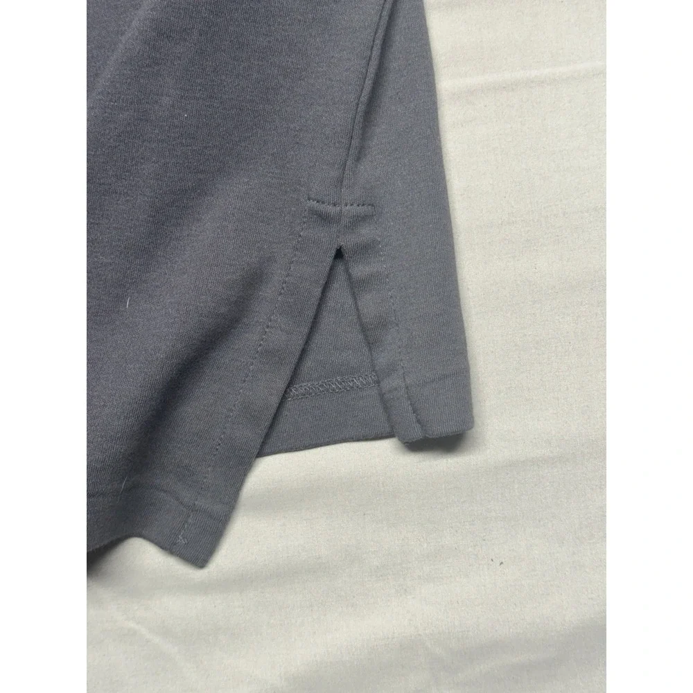 Polo Ralph Lauren Mens Gray Long Sleeve Custom Fit Polo Shirt Large L Red Pony